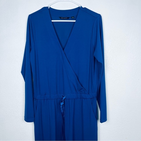 H by Halston size s blue stretchy jumpsuit - Picture 5 of 9